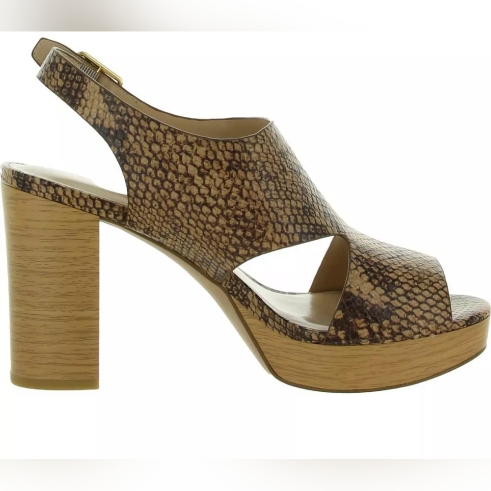 NIB Lauren Ralph Lauren Feona Leather Platform Sandals Shoes 8 - Picture 3 of 8